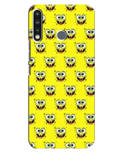 Чехол для TECNO Camon 12 CC7 с картинкой «Паттерн Губка Боб» Чехол для TECNO Camon 12 CC7 с картинкой «Паттерн Губка Боб»