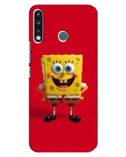 Чехол для TECNO Camon 12 CC7 с картинкой «Спанч Боб на красном»