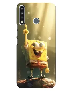 Чехол для TECNO Camon 12 CC7 с картинкой «Сияющий Спанч Боб»