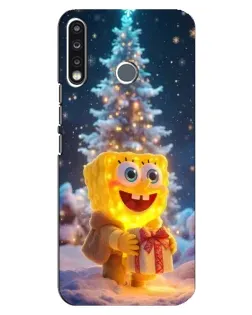 Чехол для TECNO Camon 12 CC7 с картинкой «Рождественский Спанч Боб»