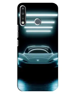 Чохол для TECNO Camon 12 CC7 з картинкою «Tesla в неоні» Чохол для TECNO Camon 12 CC7 з картинкою «Tesla в неоні»