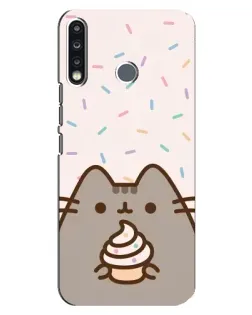 Чохол для TECNO Camon 12 CC7 з картинкою «Пушин з кексом»