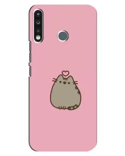 Чохол для TECNO Camon 12 CC7 з картинкою «Pusheen серце»