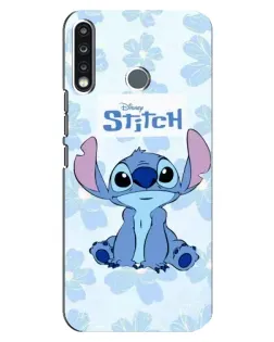 Чехол для TECNO Camon 12 CC7 с картинкой «Stitch среди цветов» Чехол для TECNO Camon 12 CC7 с картинкой «Stitch среди цветов»