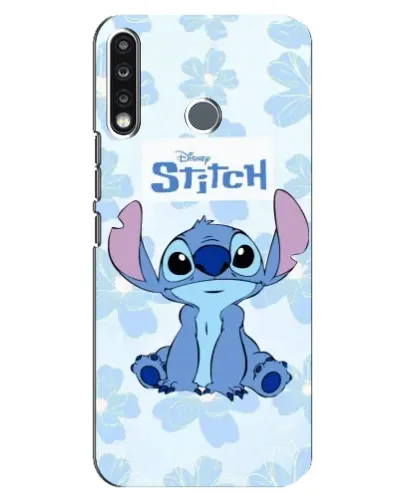 Чехол для TECNO Camon 12 CC7 с картинкой «Stitch среди цветов»