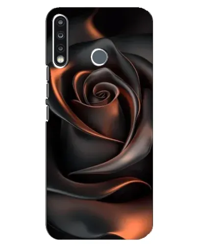 Чехол для TECNO Camon 12 CC7 с картинкой «Шелковая черная роза»