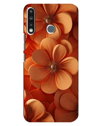 Чехол для TECNO Camon 12 CC7 с картинкой «Оранжевый макро цветок»