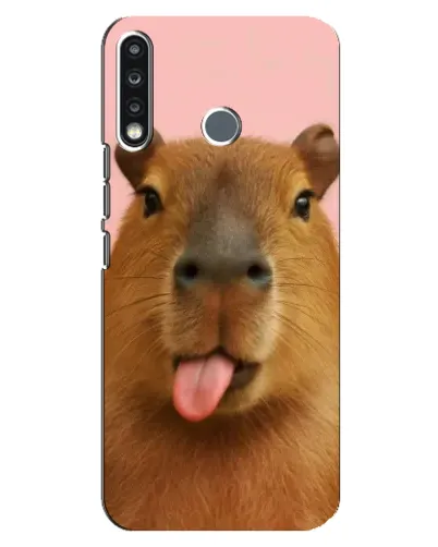 Чехол для TECNO Camon 12 CC7 с картинкой «Капибара с языком» Чехол для TECNO Camon 12 CC7 с картинкой «Капибара с языком»