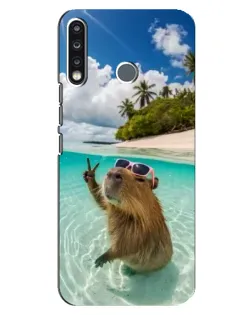 Чохол для TECNO Camon 12 CC7 з картинкою «Капібара на морі» Чохол для TECNO Camon 12 CC7 з картинкою «Капібара на морі»