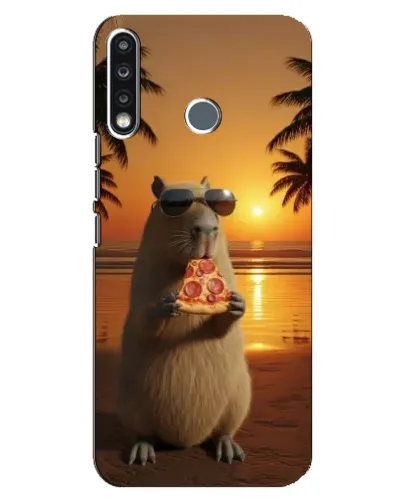 Чехол для TECNO Camon 12 CC7 с картинкой «Капибара с пиццей» Чехол для TECNO Camon 12 CC7 с картинкой «Капибара с пиццей»