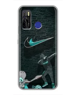 Чехол для TECNO Camon 15 Air с картинкой «Спортивный арт Nike»