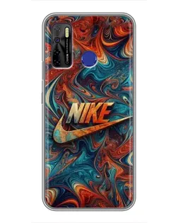 Чехол для TECNO Camon 15 Air с картинкой «Nike в абстракции»
