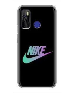 Чехол для TECNO Camon 15 Air с картинкой «Nike — городская ночь»