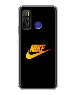 Чехол для TECNO Camon 15 Air с картинкой «Золотой логотип Nike»