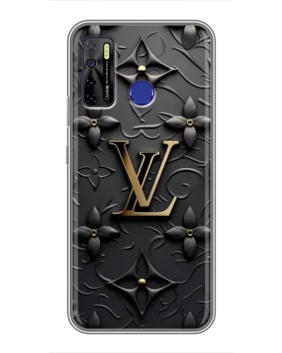 Чехол для TECNO Camon 15 Air с картинкой «Кожаная текстура LV»