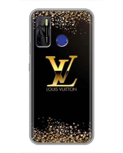Чехол для TECNO Camon 15 Air с картинкой «LV — золотые искры»