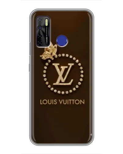 Чехол для TECNO Camon 15 Air с картинкой «LV — золотая печать»