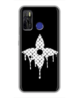 Чехол для TECNO Camon 15 Air с картинкой «Цветочная монограмма»