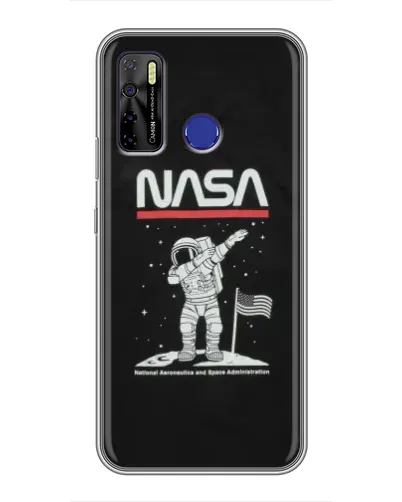 Чехол для TECNO Camon 15 Air с картинкой «NASA — шагаем по Луне»