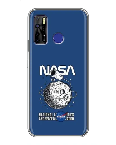 Чехол для TECNO Camon 15 Air с картинкой «NASA — лунная миссия»