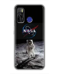 Чохол для TECNO Camon 15 Air з картинкою «Астронавт на Місяці»