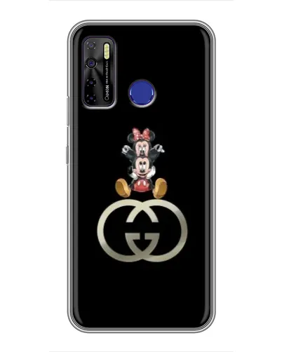 Чехол для TECNO Camon 15 Air с картинкой «Минни Маус на лого»