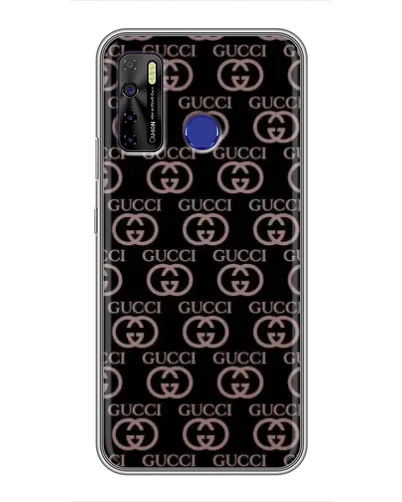 Чехол для TECNO Camon 15 Air с картинкой «Классическая монограмма Gucci»