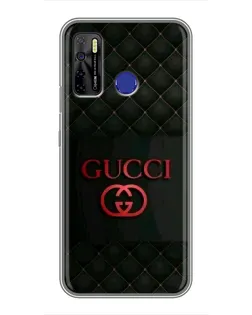 Чохол для TECNO Camon 15 Air з картинкою «Gucci — стьобаний чорний»