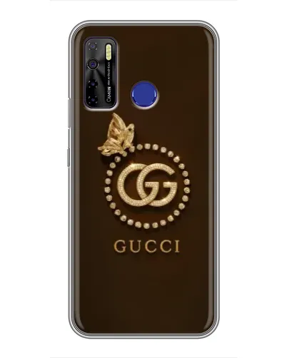 Чехол для TECNO Camon 15 Air с картинкой «Gucci — золотая бабочка»