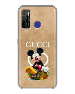 Чохол для TECNO Camon 15 Air з картинкою «Міккі Маус Gucci — крафт»