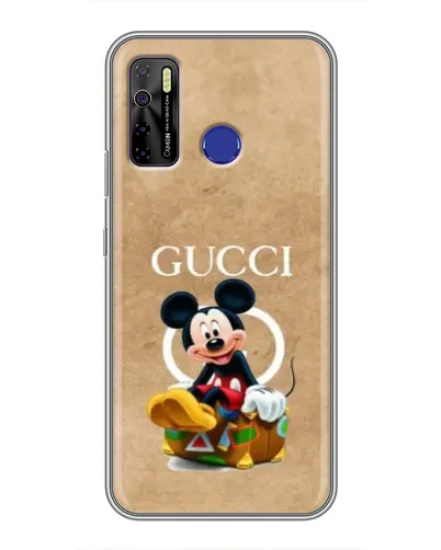 Чехол для TECNO Camon 15 Air с картинкой «Микки Маус Gucci — крафт»
