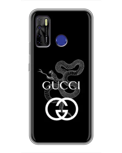 Чехол для TECNO Camon 15 Air с картинкой «Gucci — серебряная змея»
