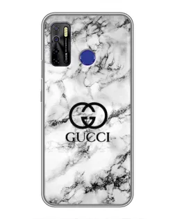 Чохол для TECNO Camon 15 Air з картинкою «Gucci — мармуровий шик»
