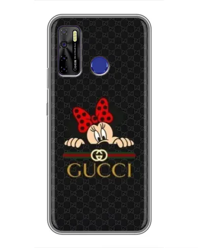 Чехол для TECNO Camon 15 Air с картинкой «Минни Маус Gucci — черный»