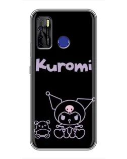 Чохол для TECNO Camon 15 Air з картинкою «Kuromi — чорний мінімалізм» Чохол для TECNO Camon 15 Air з картинкою «Kuromi — чорний мінімалізм»