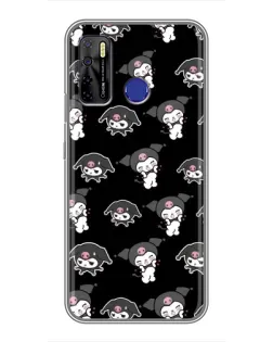 Чехол для TECNO Camon 15 Air с картинкой «Черный паттерн Kuromi» Чехол для TECNO Camon 15 Air с картинкой «Черный паттерн Kuromi»