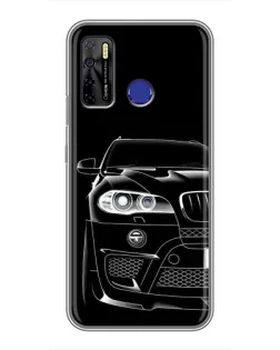 Чохол для TECNO Camon 15 Air з картинкою «Темний силует BMW»
