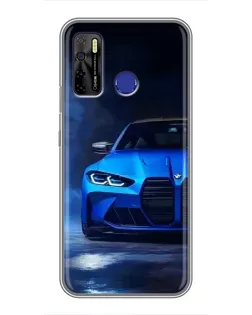 Чохол для TECNO Camon 15 Air з картинкою «Блакитна BMW M4»