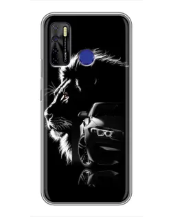 Чохол для TECNO Camon 15 Air з картинкою «BMW та лев»