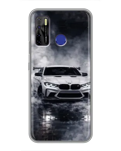 Чехол для TECNO Camon 15 Air с картинкой «BMW сквозь туман»