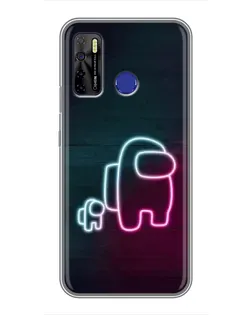 Чехол для TECNO Camon 15 Air с картинкой «Among Us неон-арт» Чехол для TECNO Camon 15 Air с картинкой «Among Us неон-арт»