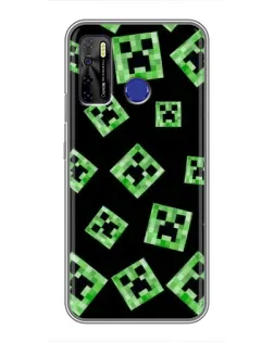 Чохол для TECNO Camon 15 Air з картинкою «Паттерн з кріперами»