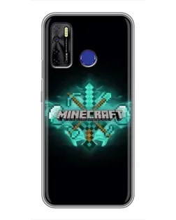 Чохол для TECNO Camon 15 Air з картинкою «Minecraft Diamond лого»