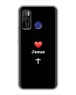 Чохол для TECNO Camon 15 Air з картинкою «Серце - Jesus»