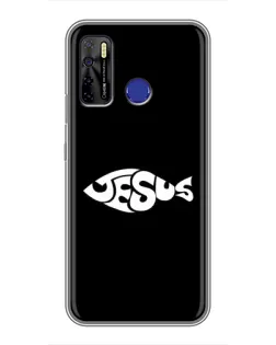 Чехол для TECNO Camon 15 Air с картинкой «Рыба Jesus» Чехол для TECNO Camon 15 Air с картинкой «Рыба Jesus»