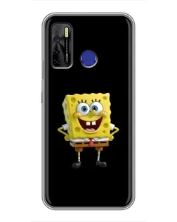 Чехол для TECNO Camon 15 Air с картинкой «Классический Губка Боб»