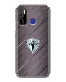 Чохол для TECNO Camon 15 Air з картинкою «Металева текстура Tesla» Чохол для TECNO Camon 15 Air з картинкою «Металева текстура Tesla»