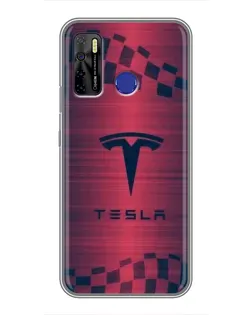 Чохол для TECNO Camon 15 Air з картинкою «Тесла червоний карбон» Чохол для TECNO Camon 15 Air з картинкою «Тесла червоний карбон»