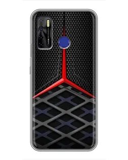 Чехол для TECNO Camon 15 Air с картинкой «Mercedes Carbon Grid»
