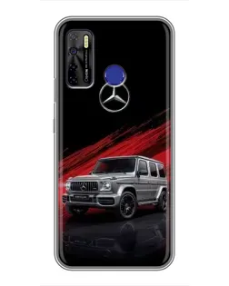 Чехол для TECNO Camon 15 Air с картинкой «Mercedes G-Class красный»